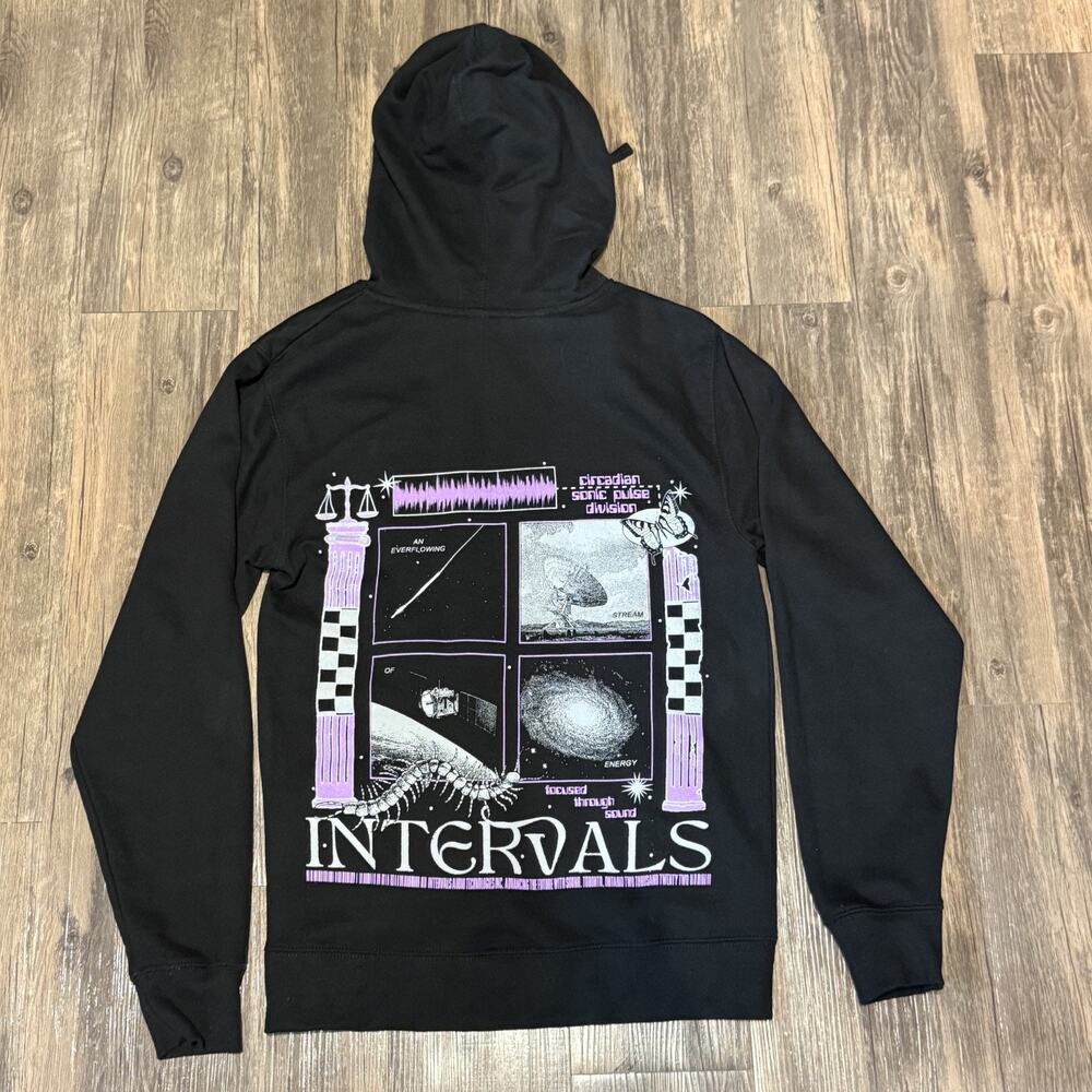Intervals Band Merch Hoodie Mens S Circadian Progressive Metal Rare 2022